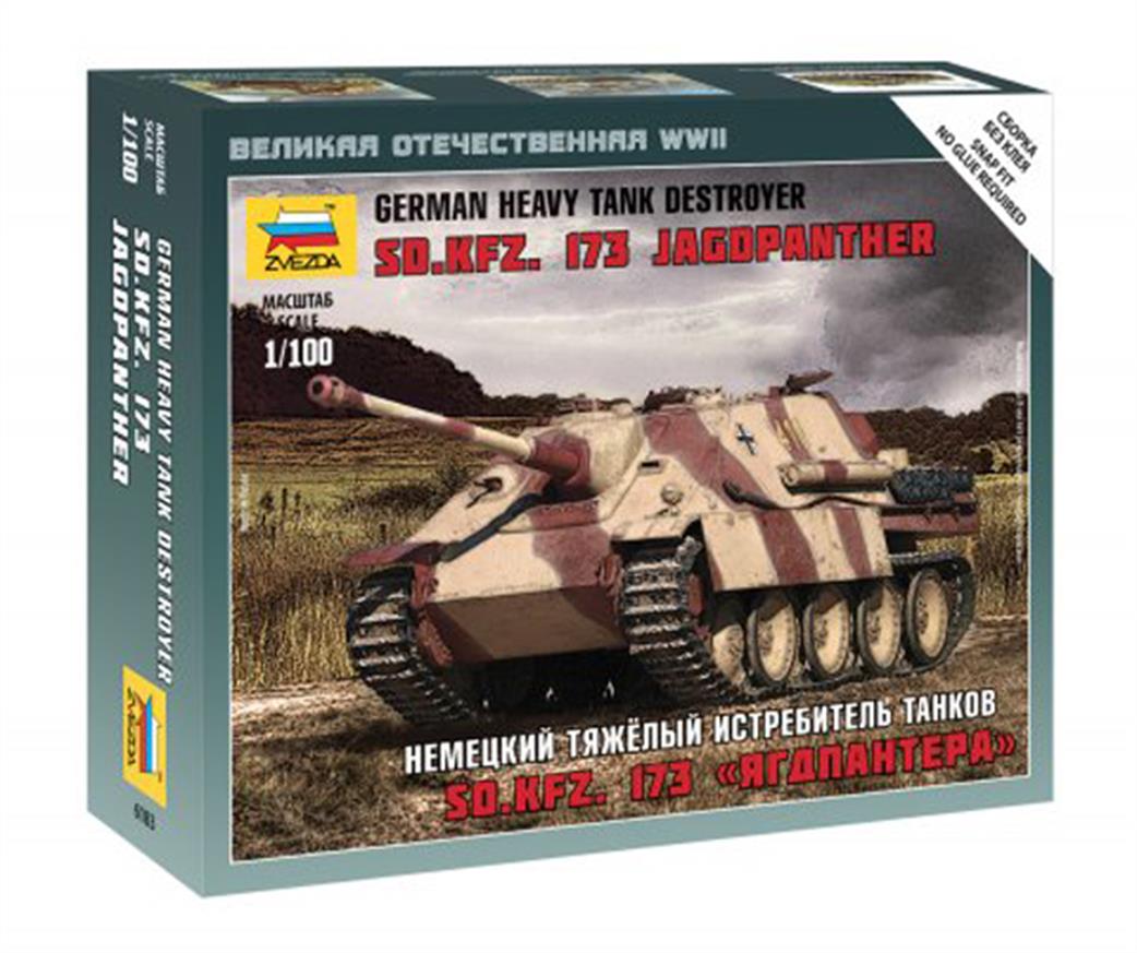 Zvezda 1/100 6183 German Sd.Kfz.173 Jadgpanther Self-Propelled Gun