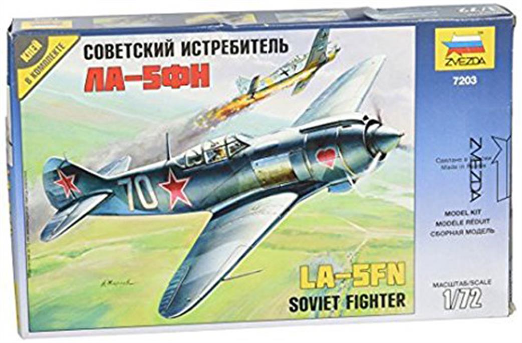 Zvezda 7203 Lavotchkin LA-5 FN Soviet WW2 Fighter Plastic Kit 1/72
