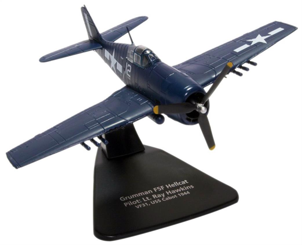 Oxford Diecast 1/72 AC078 Grumman Hellcat VF31 Lt. Ray Hawkins. USS Cabot 1944 Diecast Model