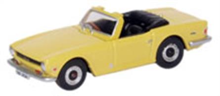 Oxford Diecast 1/76 Triumph TR6 Mimosa Yellow 76TR6001