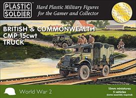 Plastic Soldier 15mm British &amp; Commonwealth CMP 15CWT Truck Pack of 5 WW2V15027WW2V15027 is actually WW2V15030  Misprinted boxGlue and paints are required to assemble and complete the model (not included) 
