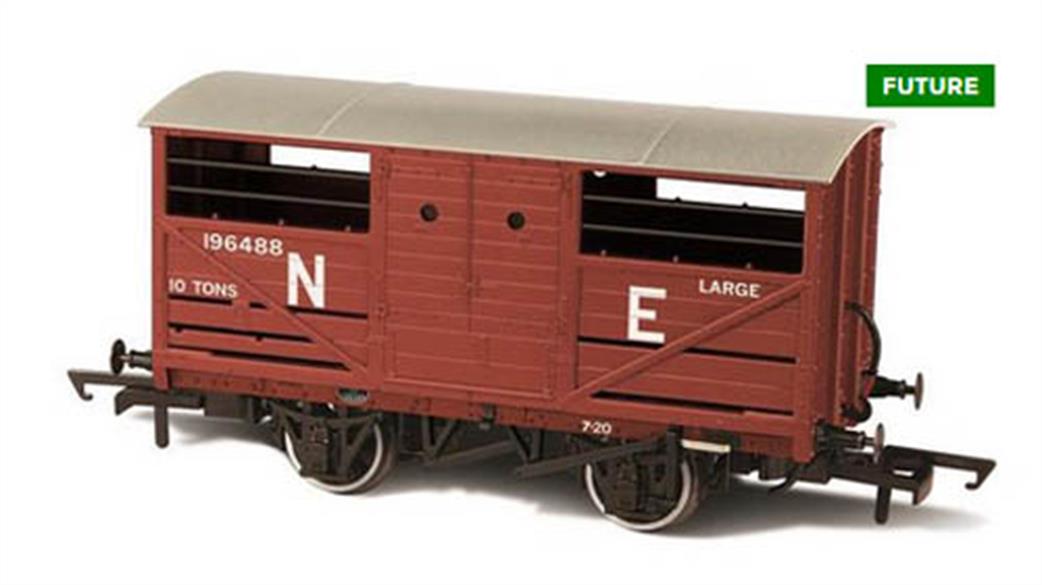 Oxford Rail OO OR76CAT003 Cattle Wagon LNER 196488