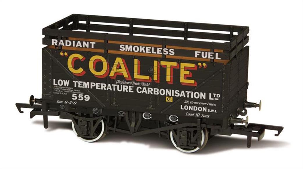 Oxford Rail OO OR76CK7002 Coke Wagon 7 Plank Coalite 559 with 2 Coke Rails