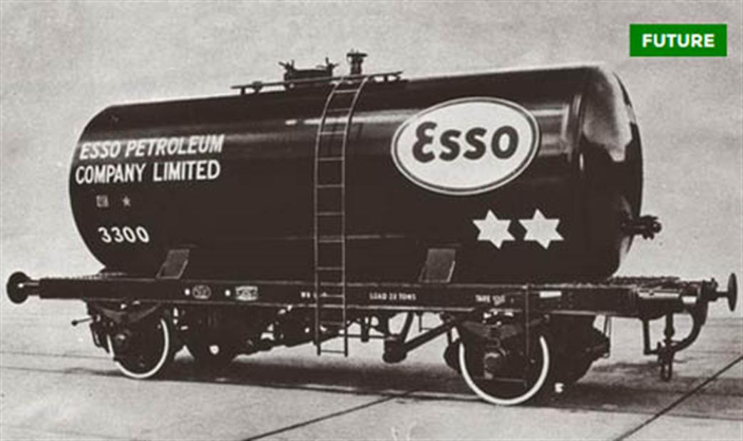 Oxford Rail OR76TKB001 Class B Tank Wagon Esso Black Original Suspension No.3300 OO