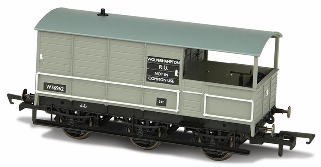 Oxford Rail OO OR76TOA004 BR ex-GWR 6 Wheel Toad Brake Van Plated Sides Wolverhampton No.56962