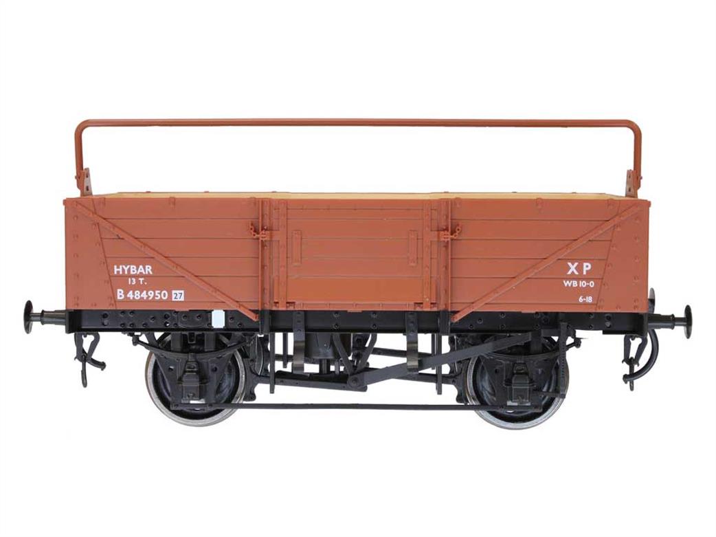 Dapol 7F-053-013 BR HYBAR B484950 1/044 13-Ton Open Wagon BR Bauxite wth Sheet Rail O Gauge
