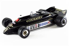 EBBRO E010 1/20 1981 Team Lotus Type 88 B F1 Racing Car - Courage LiveryThis kit builds into a nicely detailed model of the distinctive Lotus Type 88 Racing Car.