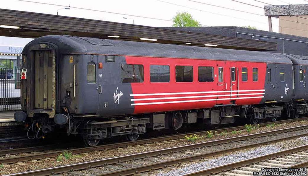 Bachmann OO 39-703 Virgin Trains Mk2F BSO Brake Standard Class Open Coach Original Virgin Livery