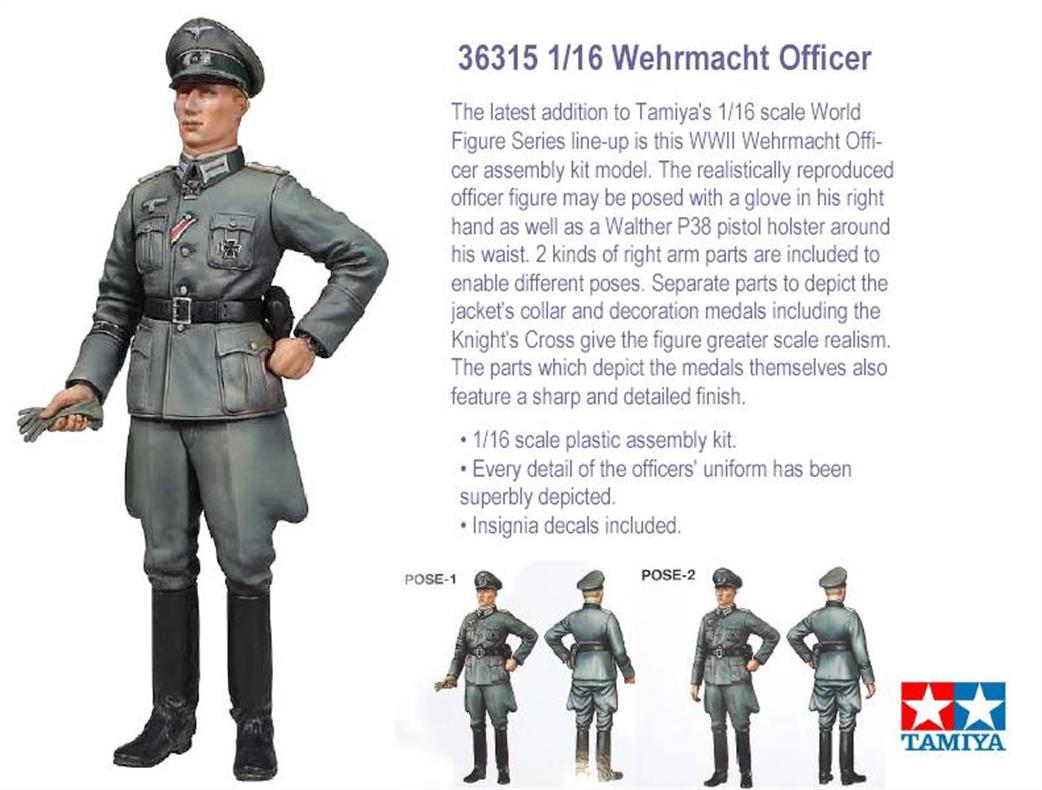 Tamiya 1/16 36315 Wehrmacht Officer Figure