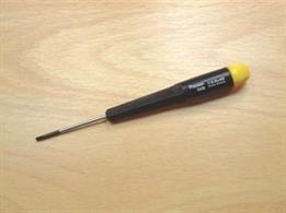 2.4mm flat bladed screwdriver with rotating cap.