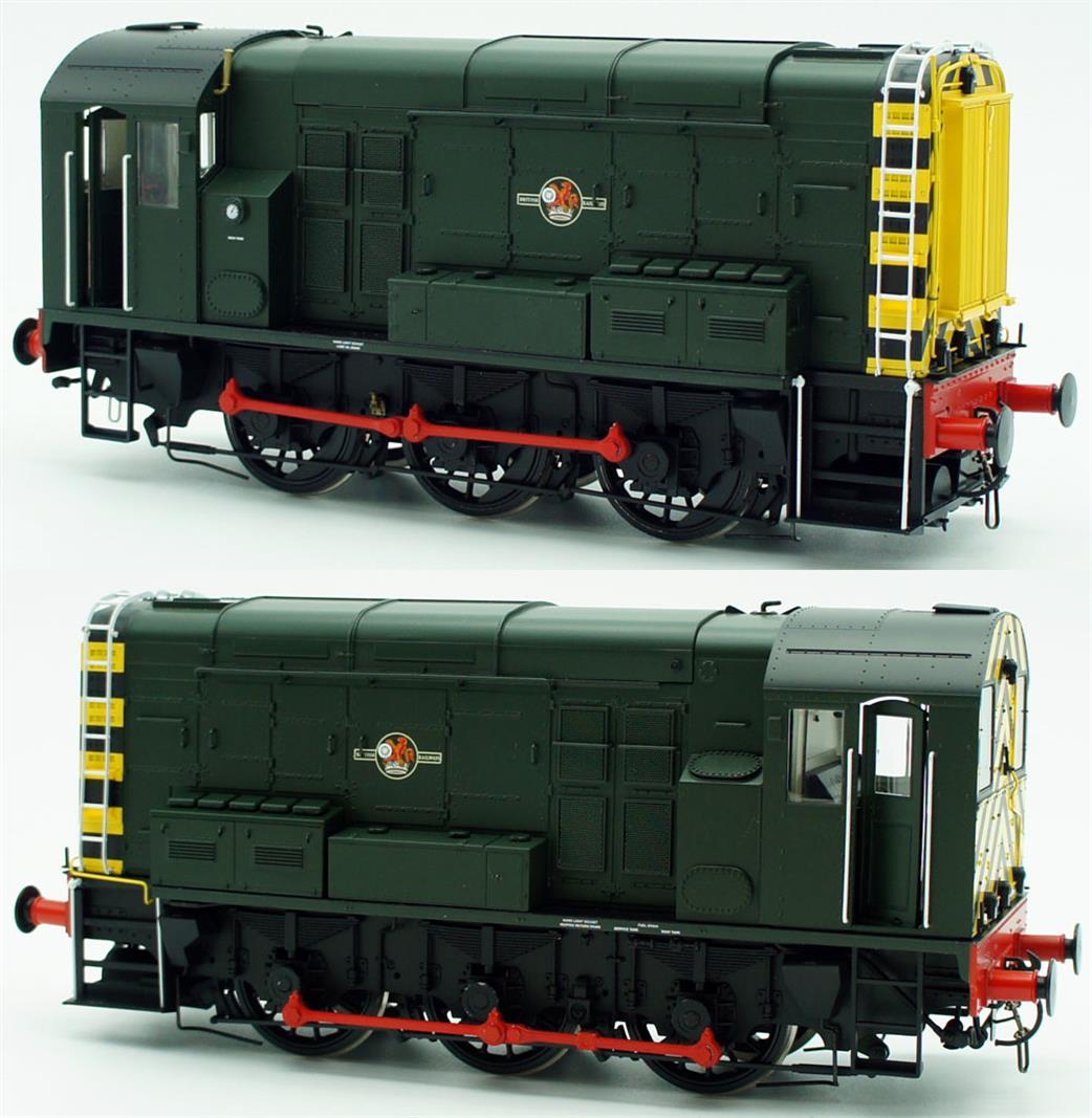 Dapol O Gauge 7D-008-009U UnNumbered BR Class 08 Shunter BR Green Late Crest with Wasp Stripes