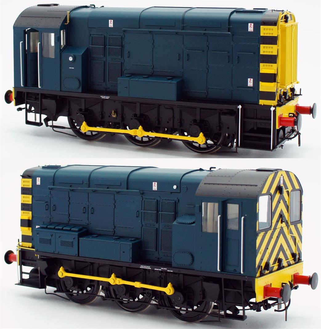 Dapol 7D-008-010U UnNumbered BR Class 08 Shunter BR Blue With Wasp Stripes No Ladders O Gauge