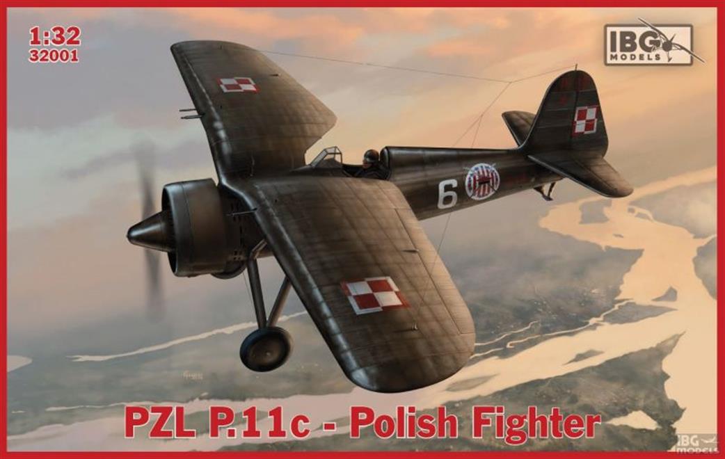 IBG Models 1/32 32001 PZL P.11C Polish Fighter Plastic Kit
