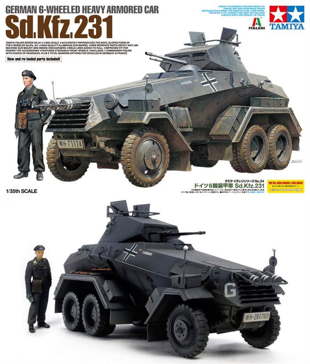Tamiya 1/35 37024 German WW2 German 6-Wheeled Heavy Armoured Car Sd.Kfz.231 Kit