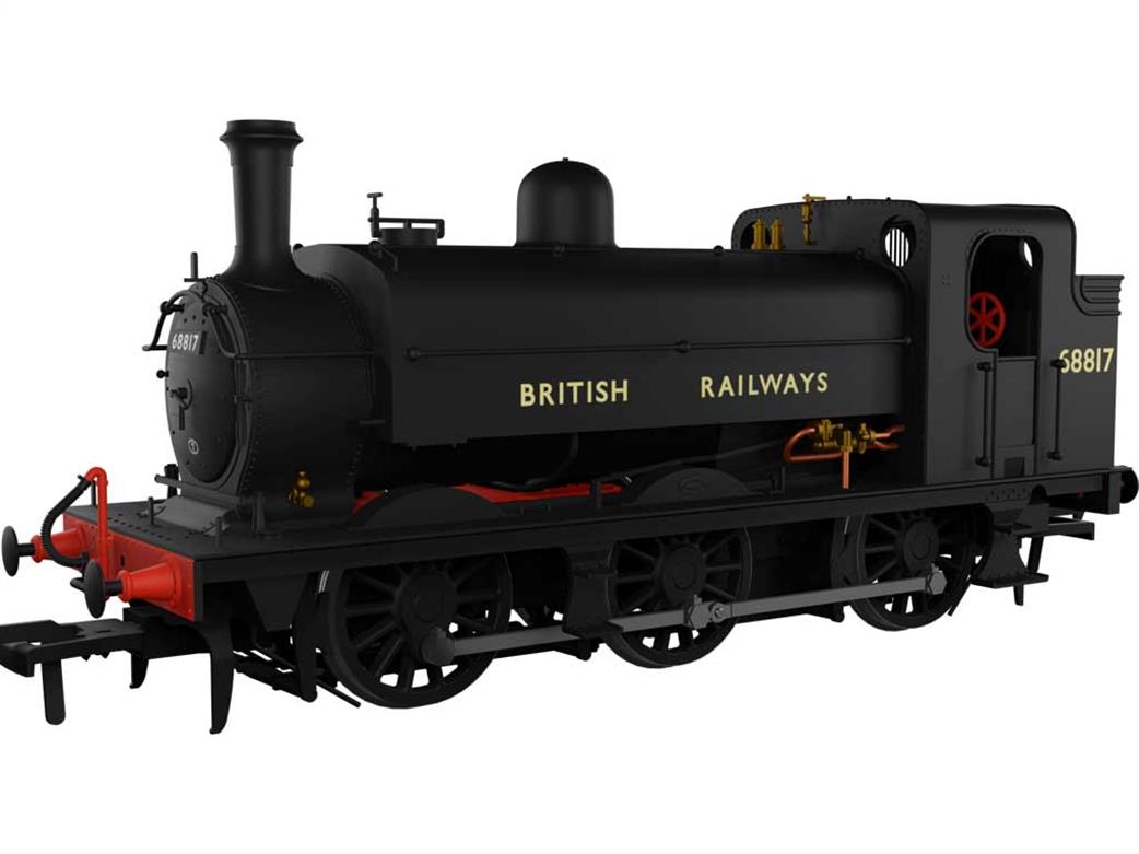 Rapido Trains OO 958507 BR 68817 ex-LNER Class J52/2 GNR 0-6-0ST Plain Black Lettered BRITISH RAILWAYS DCC Sound