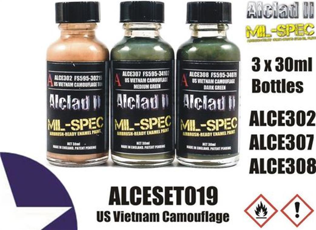 Alclad  SET019 US Vietnam Era Camouflage Paint Set