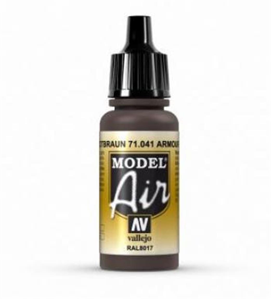 Vallejo  71041 041 Model Air Armour Brown Acrylic Paint Airbrush Ready 17ml