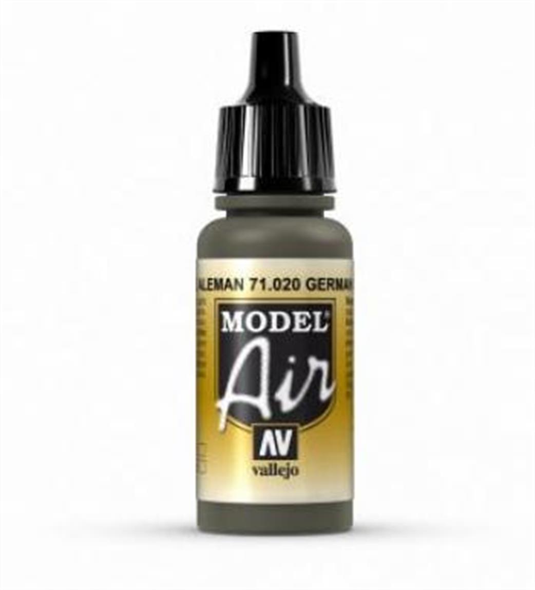 Vallejo  71020 020 Model Air Green Brown Acrylic Paint Airbrush Ready 17ml
