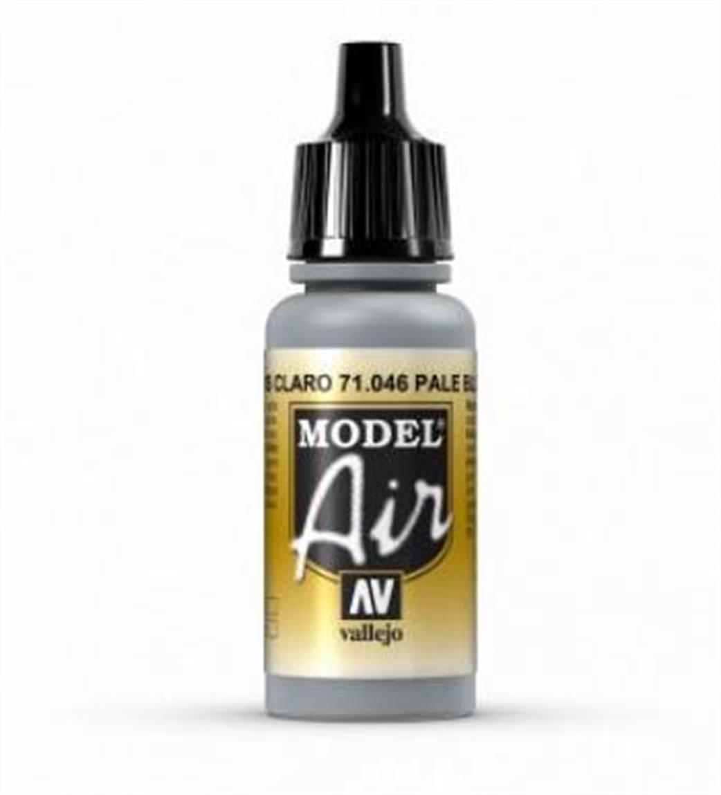 Vallejo  71046 046 Model Air Pale Blue Grey Acrylic Paint Airbrush Ready 17ml