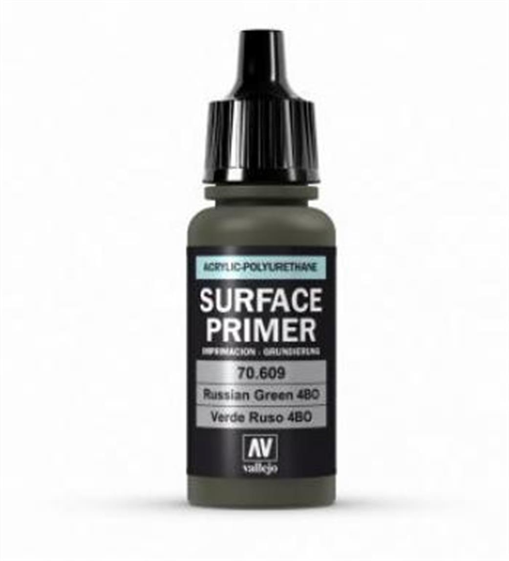 Vallejo  70609 Surface Primer Russian Green Acrylic Pant  Airbrush Ready 17ml