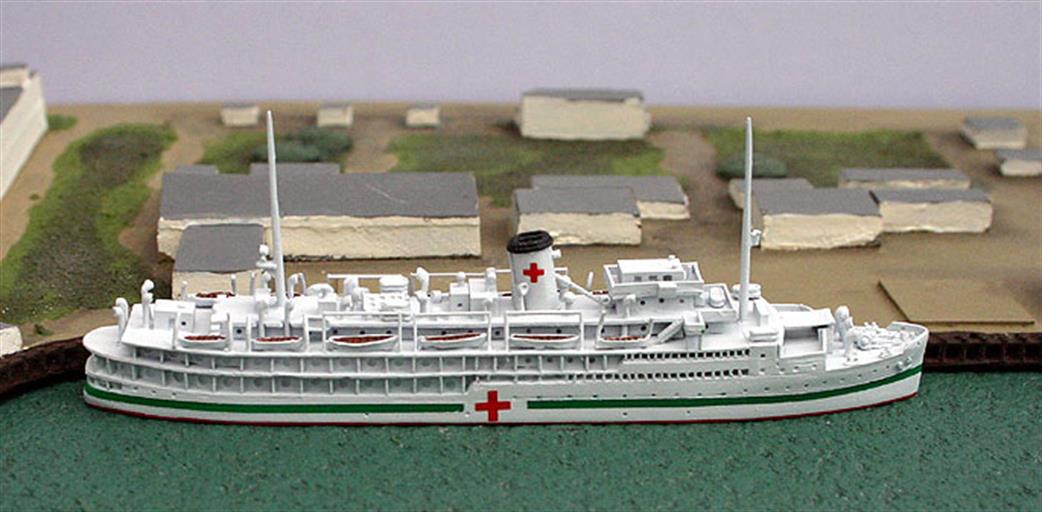 Saratoga Model Shipyard 1/1250 SMY66 USS Solace AH-5 the hospital ship at Pearl Harbor 1941