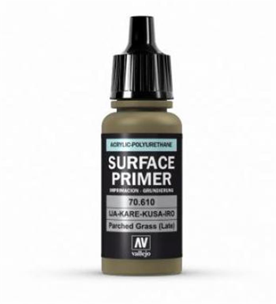 Vallejo  70610 Surface Primer Parched Grass (Late) Acrylic Paint Airbrush Ready17ml