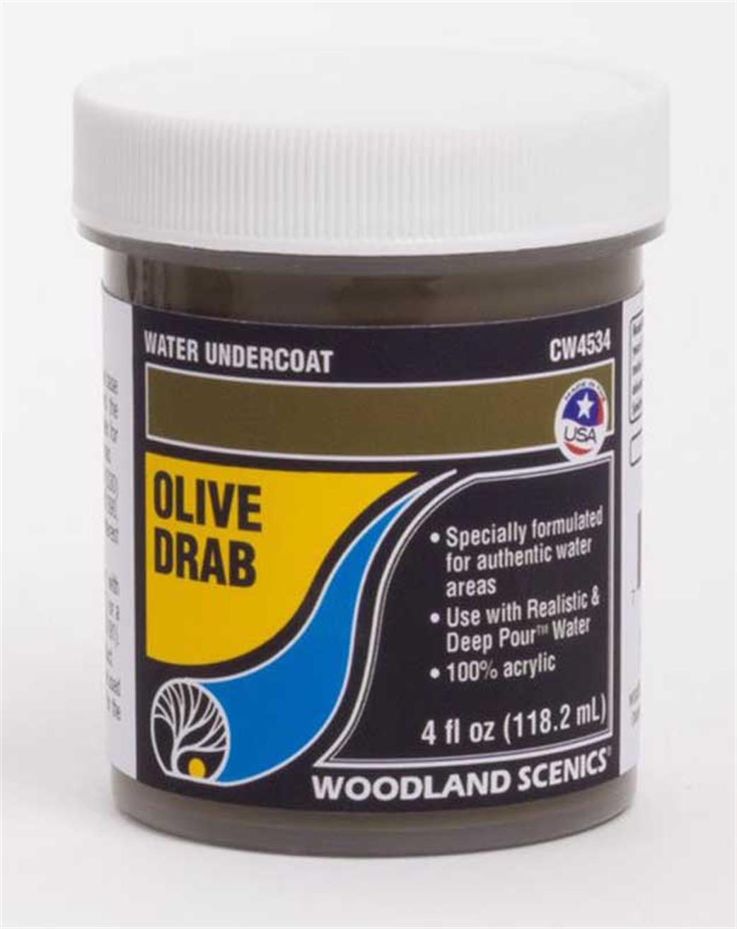 Woodland Scenics CW4534 Olive Drab Water Undercoat