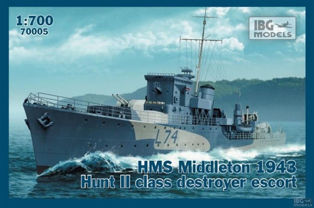 IBG Models 70005 HMS Middleton 1942 Hunt II Class Destroyer Escort Kit 1/700