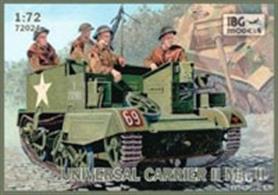 IBG Models 72024 1/72 Scale Allied Universal Bren Gun Carrier Mk2Fully illustrated instructions and a painting guide are included together with decals for several variants.Glue and paints are required to assemble and complete the model (not included)