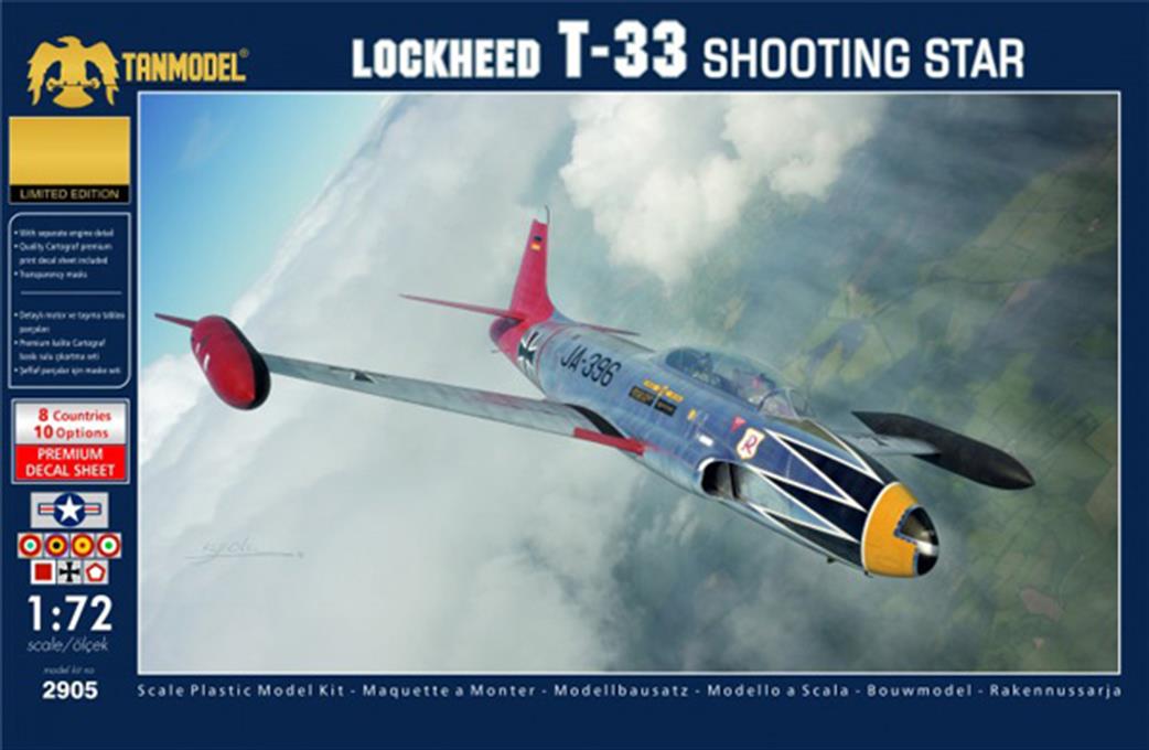 1/72 2905 Tanmodel Lockheed T-33 Shooting Star Kit