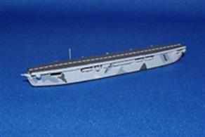 A 1/1250 scale metal model of HMS Audacity the first WW2 escort carrier which uniquely was converted from a captured German ship. CM Miniaturen CM-P1220