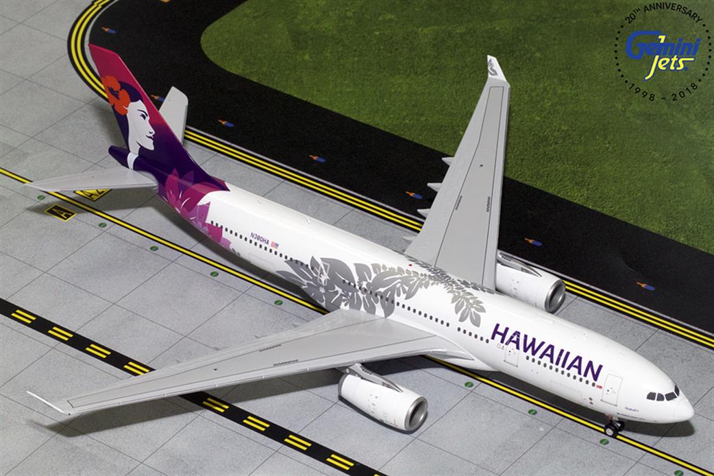 Gemini Jets 1/200 G2HAL751 Airbus A330-200 Hawaiian Airlines Aircraft N380HA