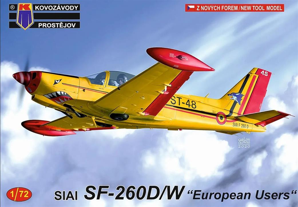 KP Models KPM0212 SF-260 D/W Trainer Aircraft Plastic Kit 1/72