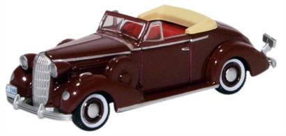Oxford Diecast 1/76 Buick Special Convertible Coupe 1936 Cardinal Maroon 87BS36003