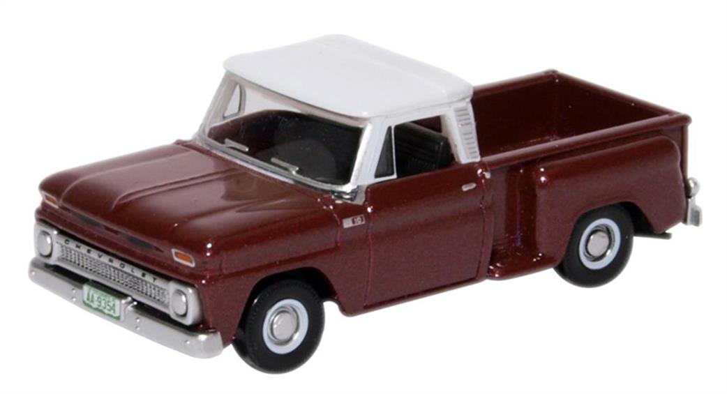 Oxford Diecast 1/87 87CP65003 Chevrolet Stepside Pick Up 1965 Maroon Metallic