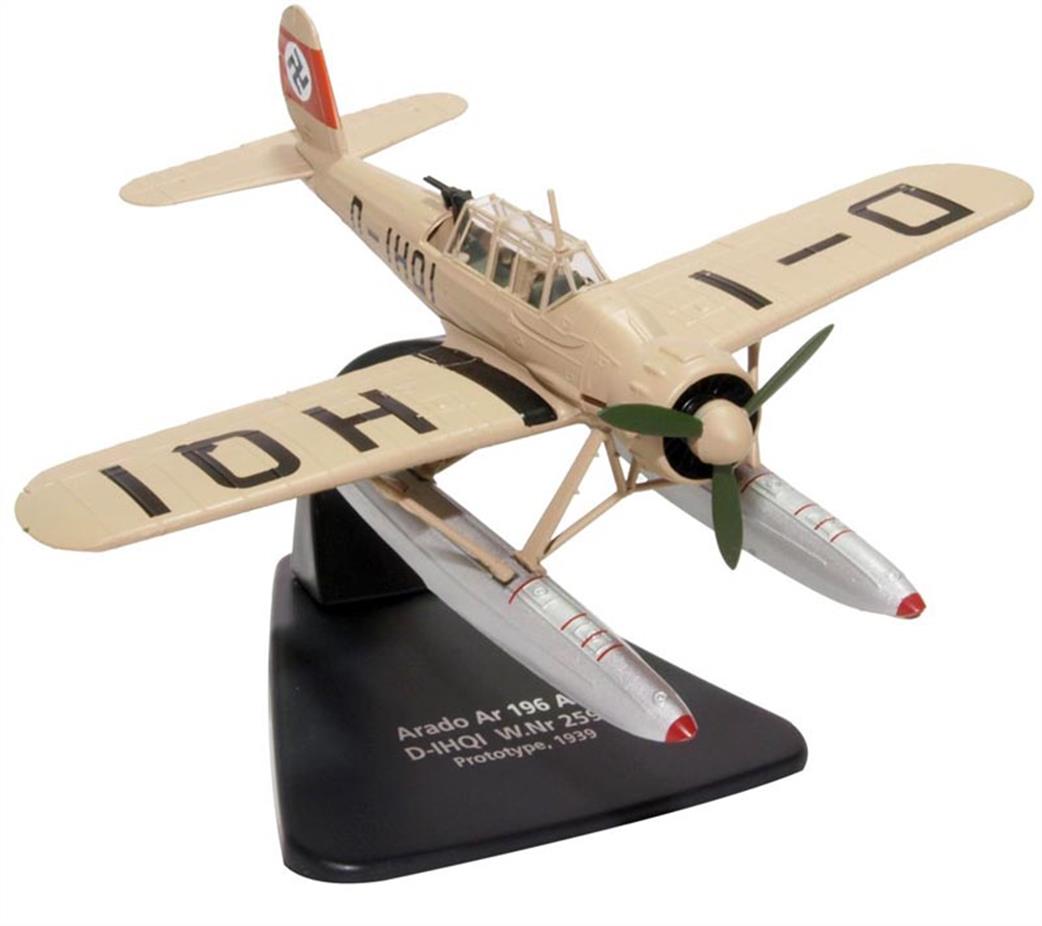 Oxford Diecast 1/72 AC080 Arado AR196 D-IHQI Prototype 1938 Floatplane Model