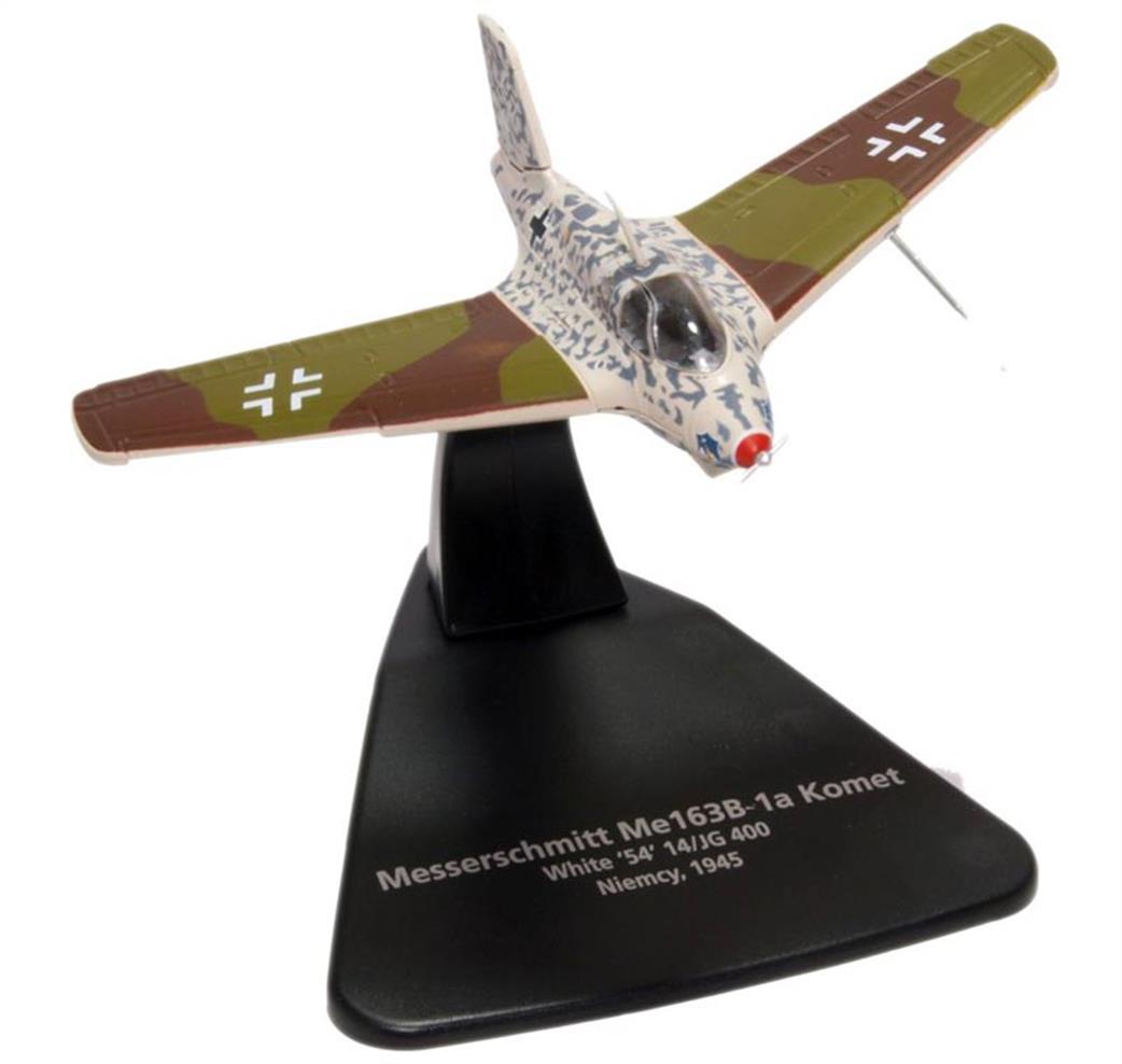 Oxford Diecast 1/72 AC084 Me163b Komet White 54 - 14JG 400 Niemcy 1945