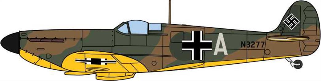 Oxford Diecast 1/72 AC086 Spitfire 1A N3277 Luftwaffe