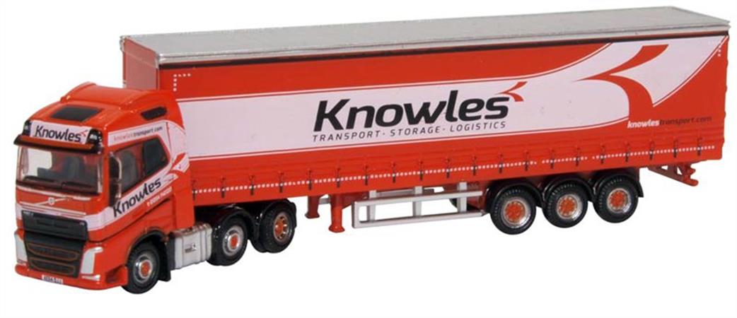 Oxford Diecast 1/148 NVOL4003 Volvo FH4 Curtainside Knowles Lorry Model