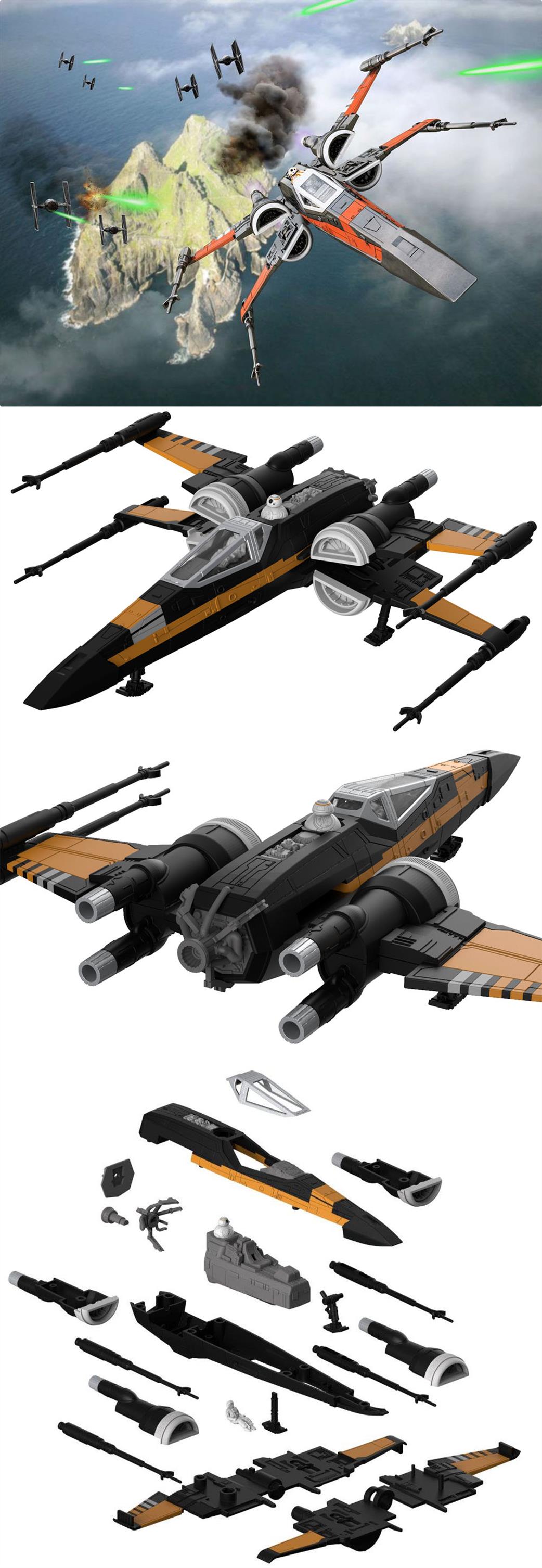 Revell 1/78 06763 Poe's Boosted X-Wing Fighter from Star Wars Episode 8