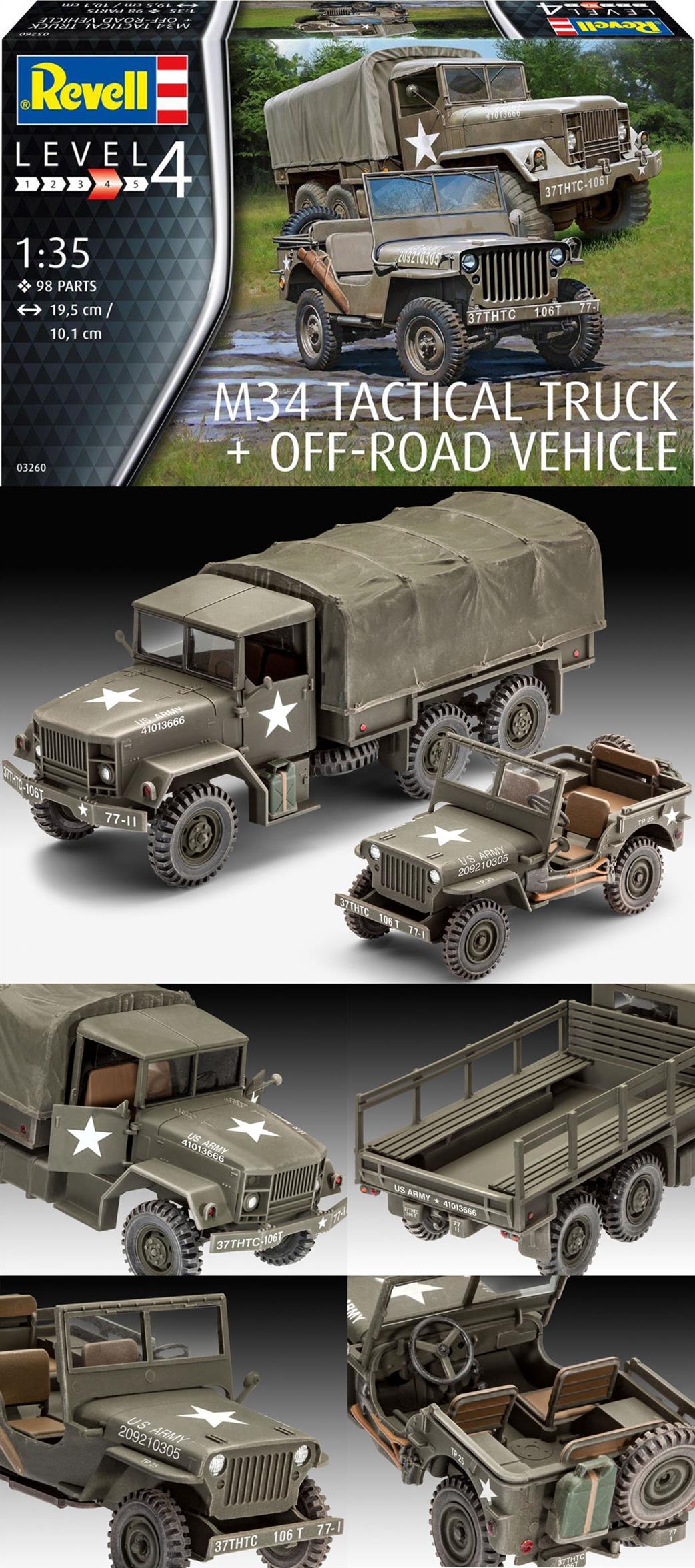 Revell 03260 M34 Tactical Truck & Off Road Vehicle 1/35