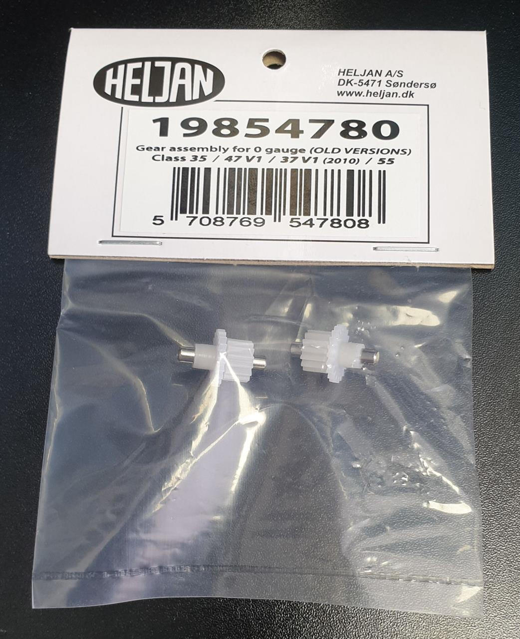 Heljan O Gauge 19854780 Gear & Shaft for Old Version Class 35 47 37 55 Pack of 2