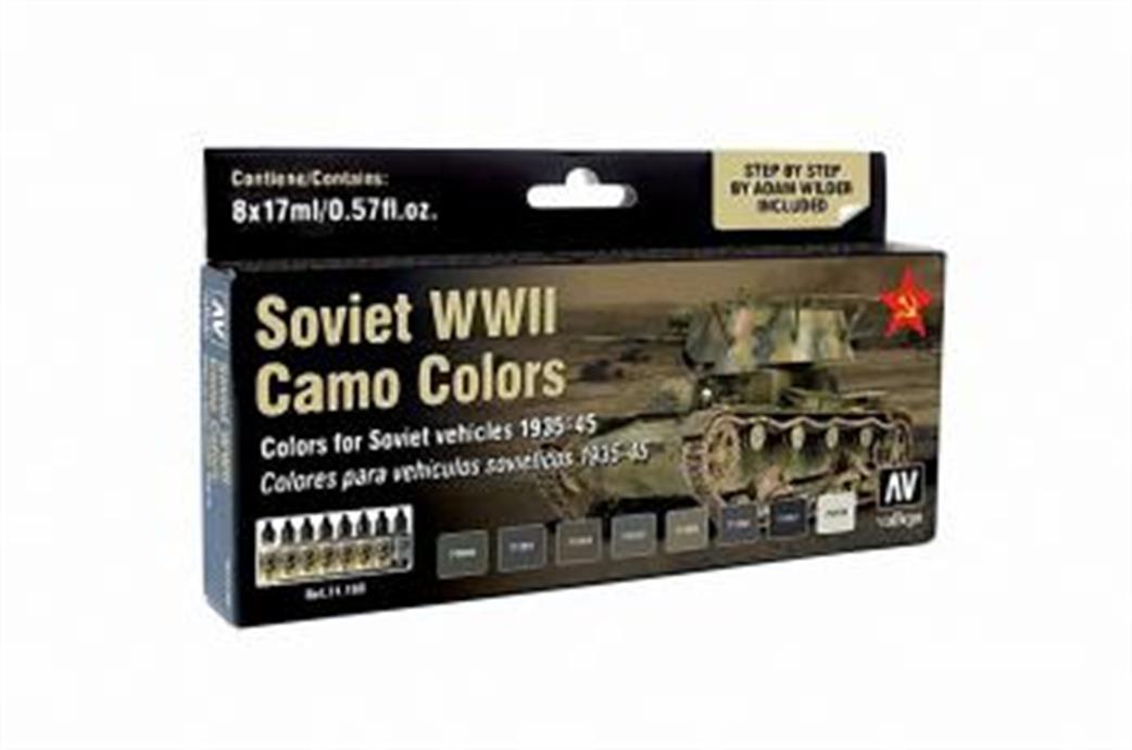 Vallejo  71188 Model Air Soviet WWII Camo Colours Set