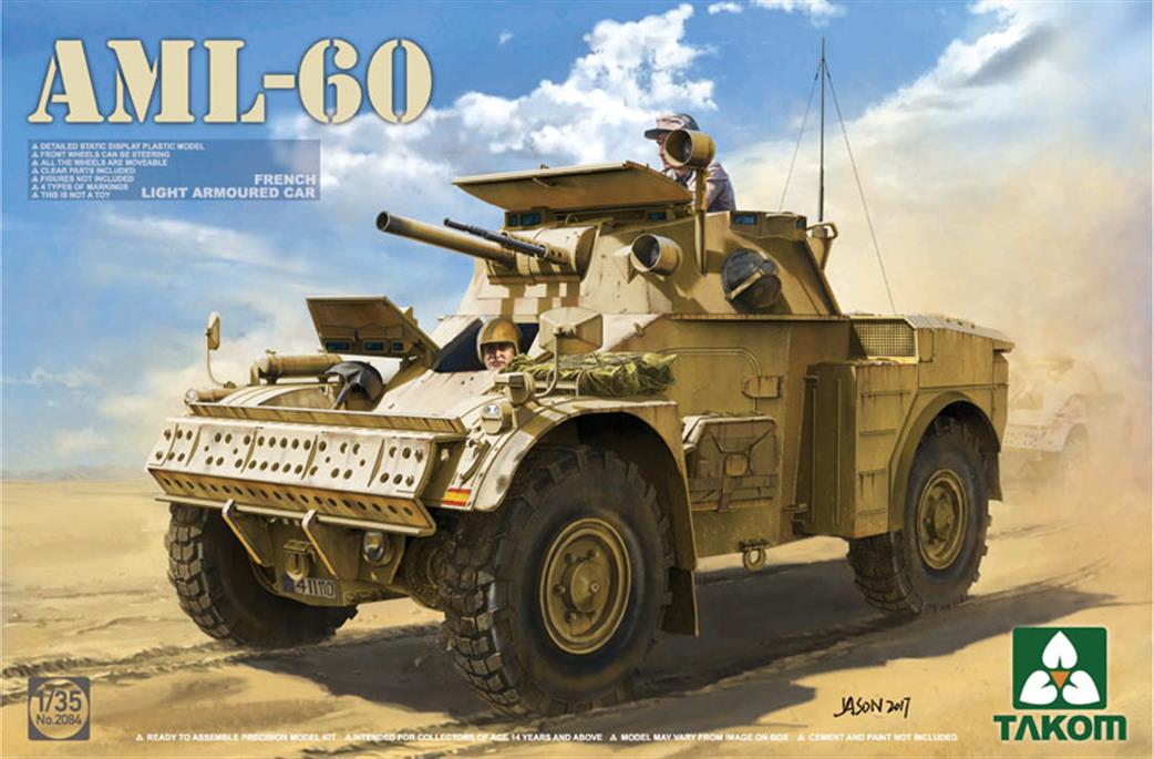 Takom 1/35 02084 French AML-60 Light Armoured Car Kit