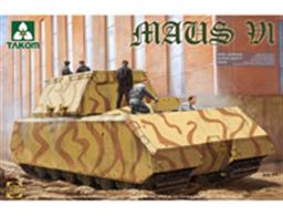 Takom 02049 1/35 Scale German WW2 Super Heavy Tank Maus V1The kit includes photo etched parts for detailing. Wheels and tracks are moveable. Decals and instructions are included.Adhesive and paints are required