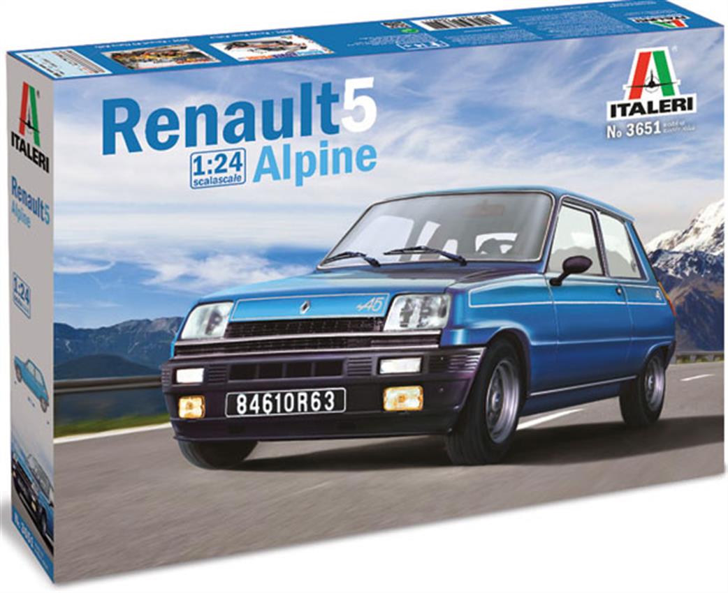 Italeri 1/24 3651 Renault 5 Alpine Plastic car kit