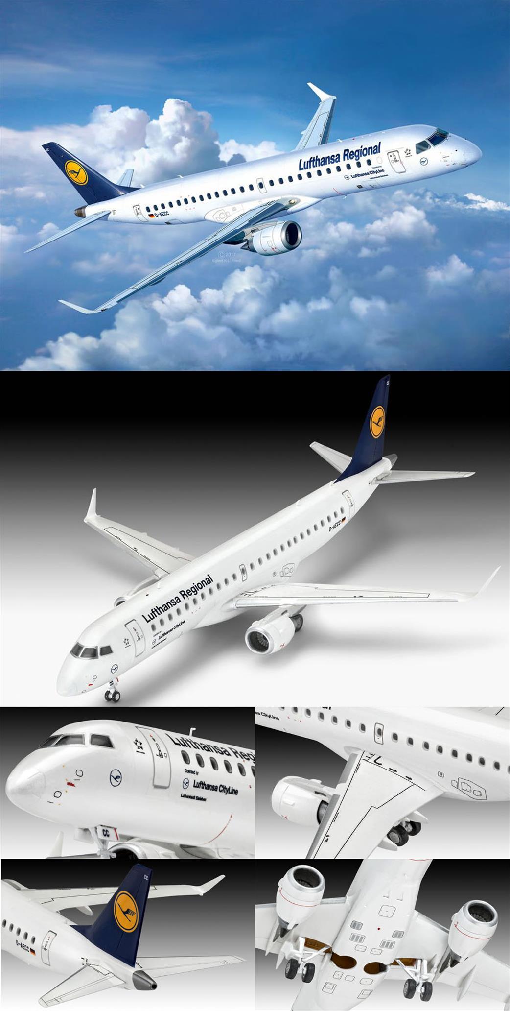 Revell 1/144 63937 Embraer 190 'Lufthansa' model set