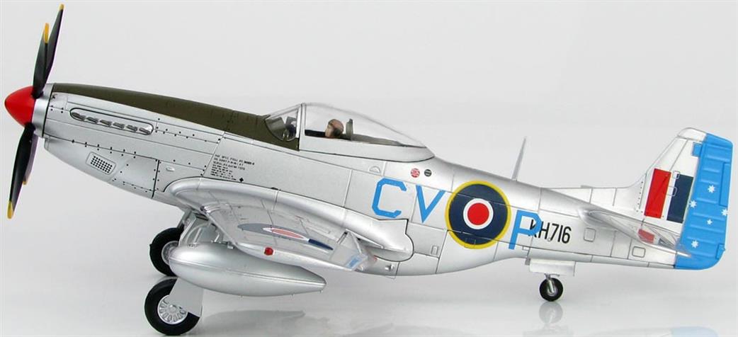Hobby Master 1/48 HA7737 P-51K / Mustang IVa CV-P, KH-716, Pilot S/Ldr Murray Nash, 3 Sqn,, RAAF, Fano, Italy 1945