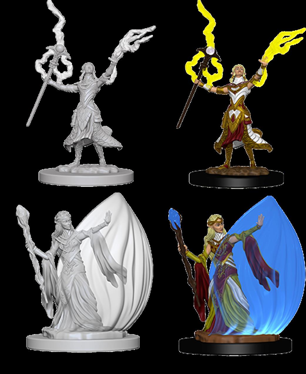 Wizkids  72623 Elf Female Wizard: D&D Nolzur's Marvelous Unpainted Miniatures