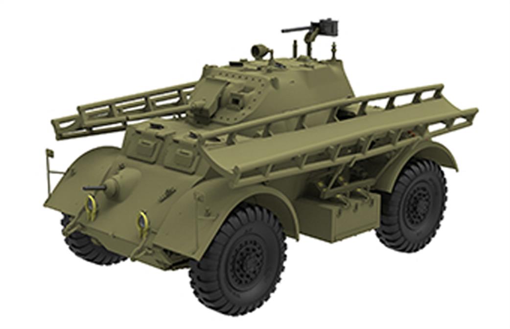 Bronco Models 1/35 CB-35115 WW2 T17E1 Mk1 Staghound Armoured Car With 12 Feet Assault Bridge